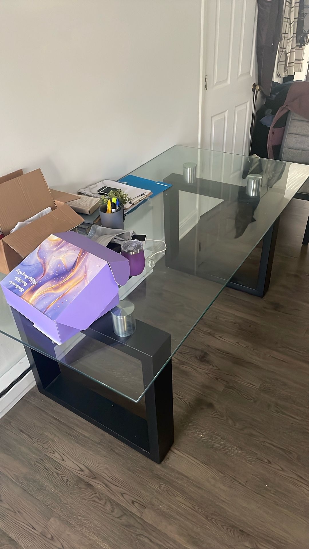 Glass Top Dining Table