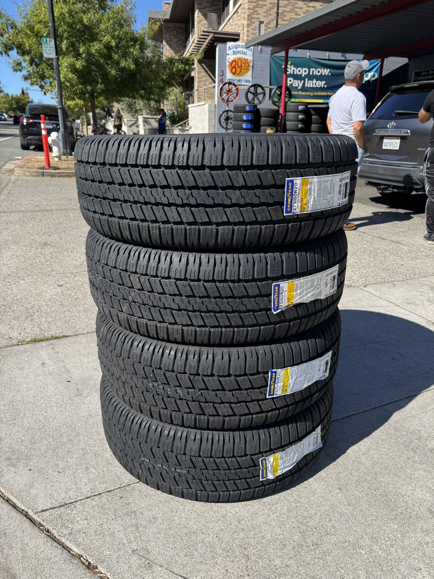 275-60-20 Good Year Tires 850$ Installed Free Alignment