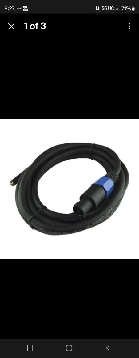 Cable For Chuchero Box. 6ft, 12ft, 20ft Pro Speaker Cable