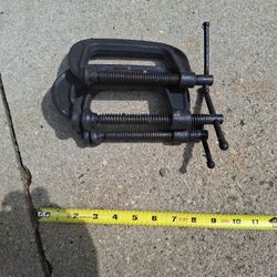 3 C-Clamp Jaw size 4 inches in Maximum Opening. 2.5 inches Depth