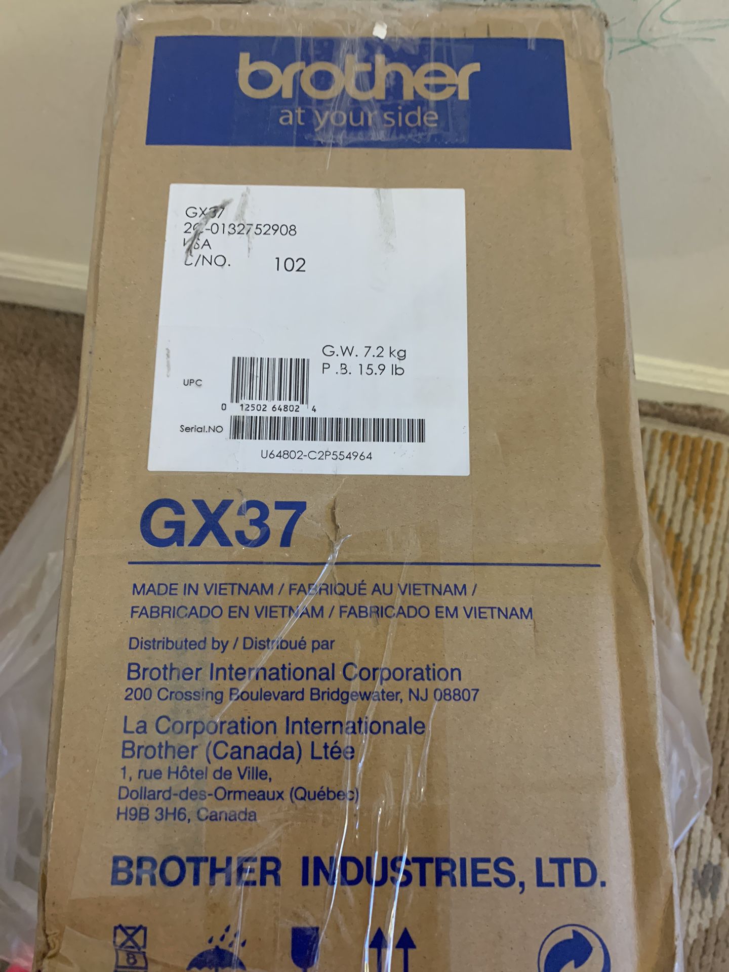 BRAND NEW brother gx37 sewing machine with plastic carrying case for Sale  in Stockbridge, GA - OfferUp