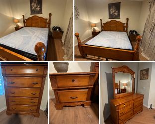 Bedroom set-3 dresser’s- bed frame