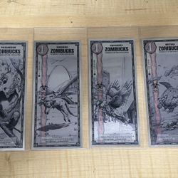 Zombucks World Silver Foil Notes  (Set of All 4 Releases to Date)