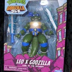 Playmates TMNT Teenage Mutant Ninja Turtles LEO x GODZILLA 5" Figure NEW 2025