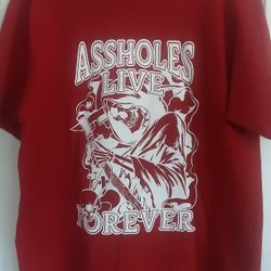 Assholes Live Forever Grim Reaper Tshirt Medium 