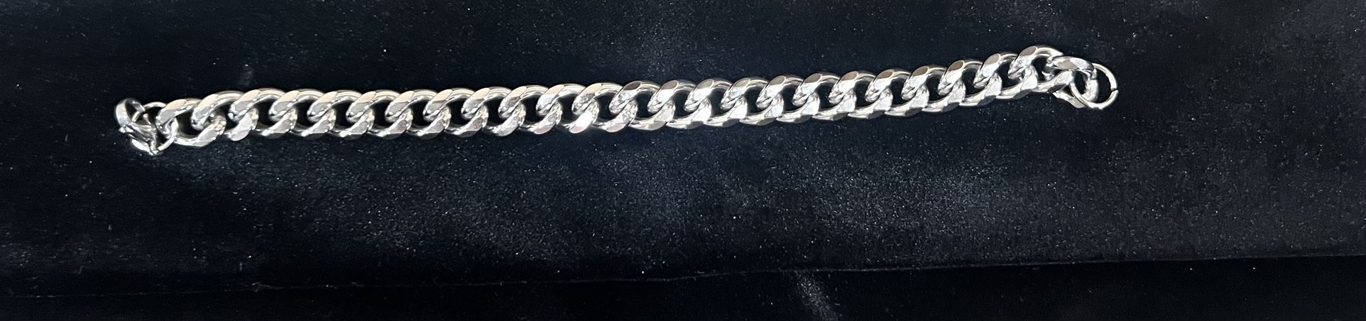 2 Pc Stainless Steel Men’s Chain & Bracelet