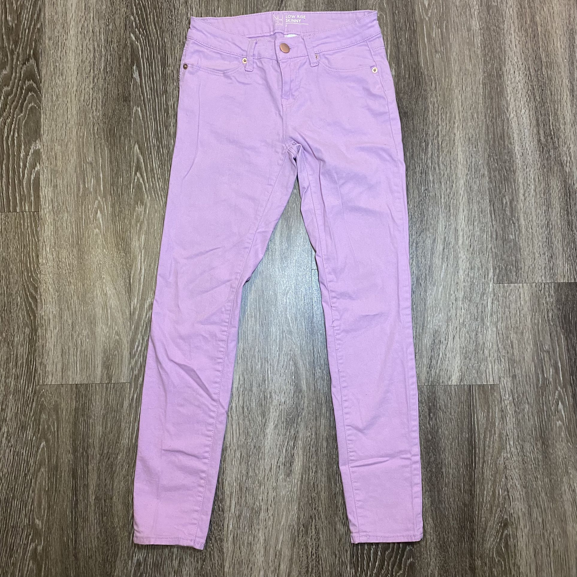 Womens Pink Low Rise Skinny Jeans - 3