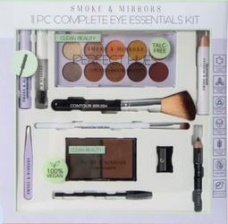Smoke And Mirrors 11 PC Complete Eye Essentials Makeup Kit 100% Vegan Talc Free