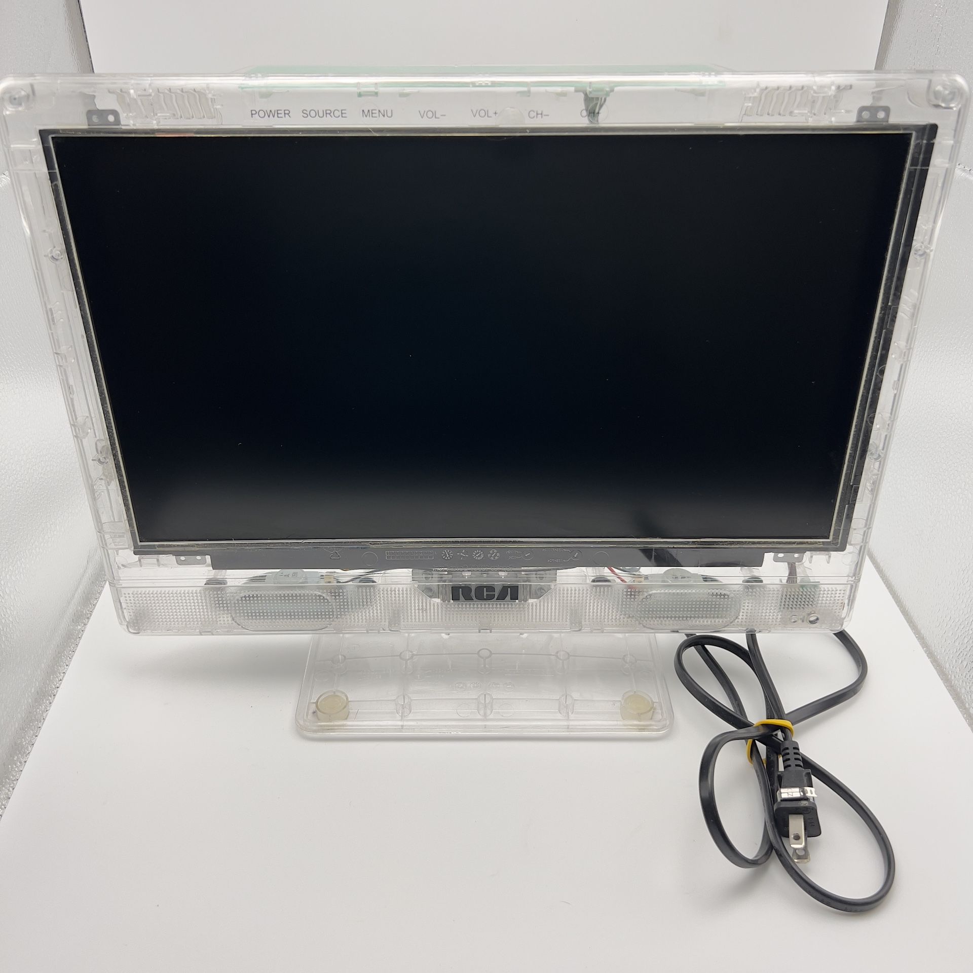 RCA J15SE820 15" Clear Prison TV Internal Speakers Retro Gaming w/o Remote