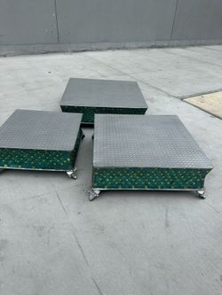 Short Indian Mosaic Plant Stand 