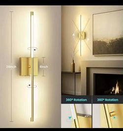Modern LED Wall Sconce with 360° Rotation