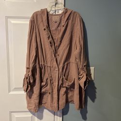 Torrid Anorak Jacket in Mauve Pink; Size 3