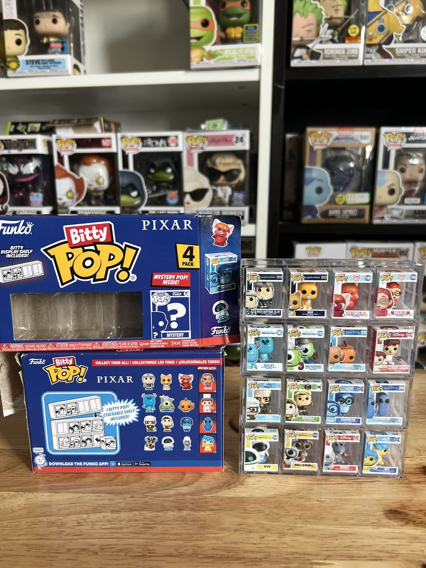 COMPLETE BITTY SET Disney Pixar Funko Pops Up Ratatouille Wall-E Finding Nemo
