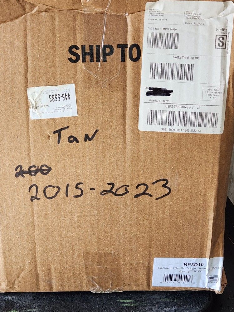 Dodge Challenger car cover.(tan)