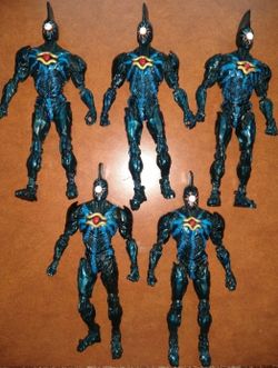 5x OMAC Robot Custom Action Figures (McFarlane, DC Multiverse, O.M.A.C., Brother Eye, Checkmate, Batman)