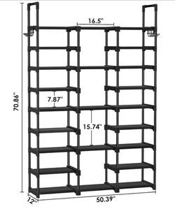 Kayfia 3-Row, 9-Tier Shoe Rack
