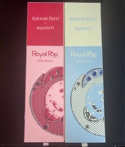 Brand New AP x Swatch Royal Pop Set (Otto Rosso + Blaue Acht) | Receipt & Warranty Included