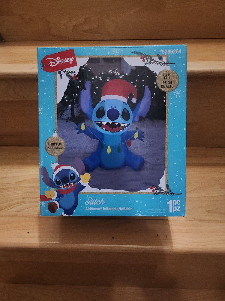 Disney Stitch 3.2 Ft Christmas Light Inflatable Light Up Decor