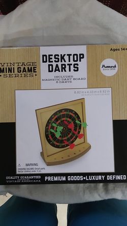 Desktop Darts with Magnetic Dart Board + 6 darts total