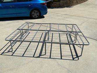 Sturdy metal queen size bed frame.
