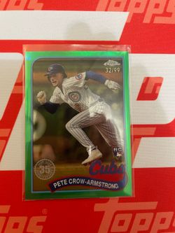 2024 Topps Chrome PETE CROW-ARMSTRONG rookie true green #/99 PCA