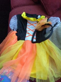 Candy corn witch costume