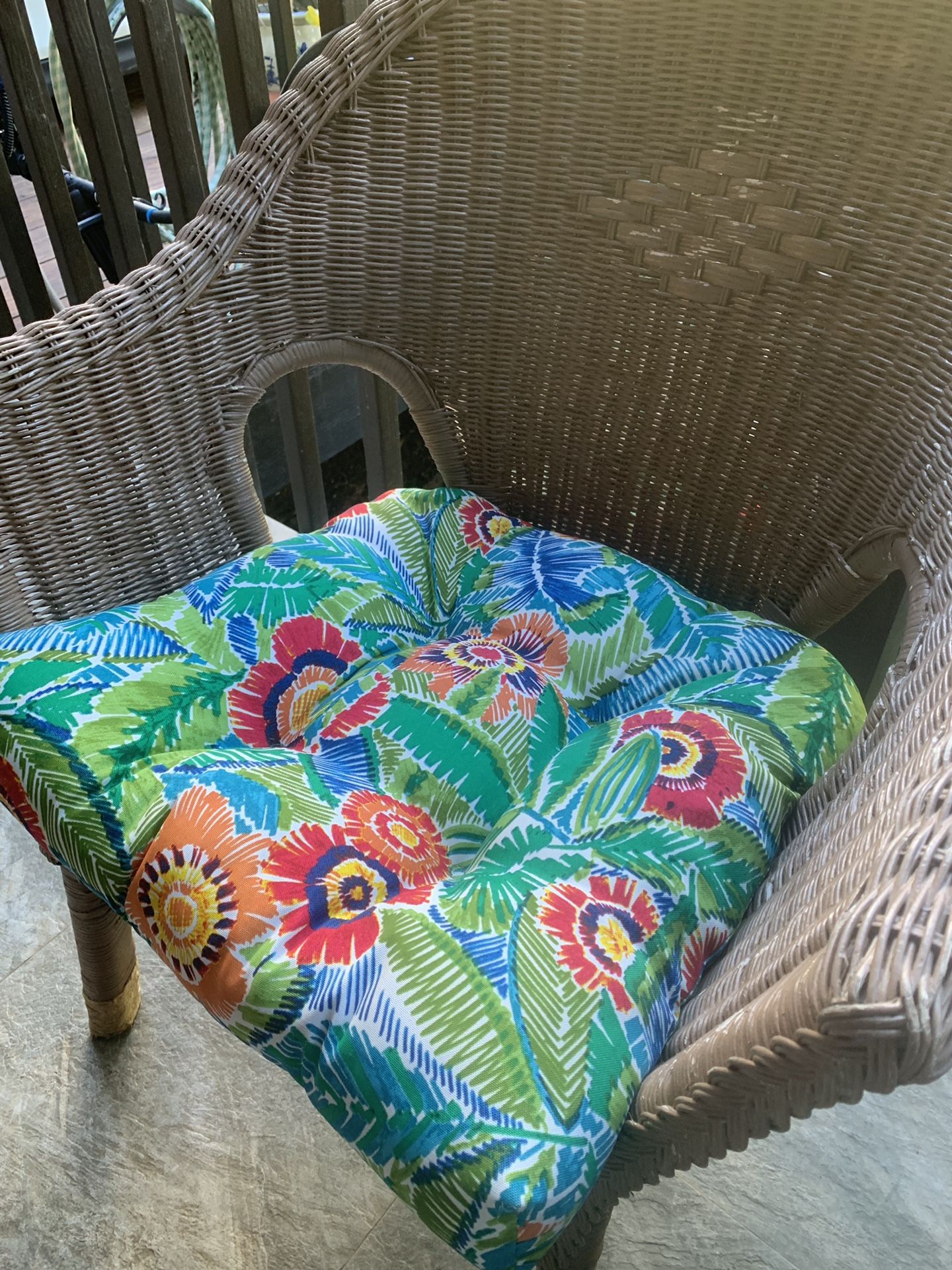 4 Solaris ☀️UV Protected Brightly Color Seat Cushions ~