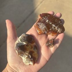 Polished Mexican Fire Agate Collection (3 Pieces)