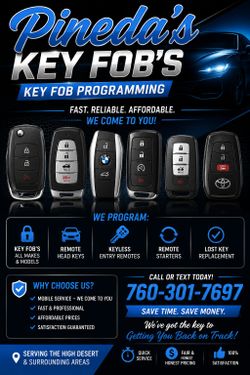 Brand new key fobs and programing
