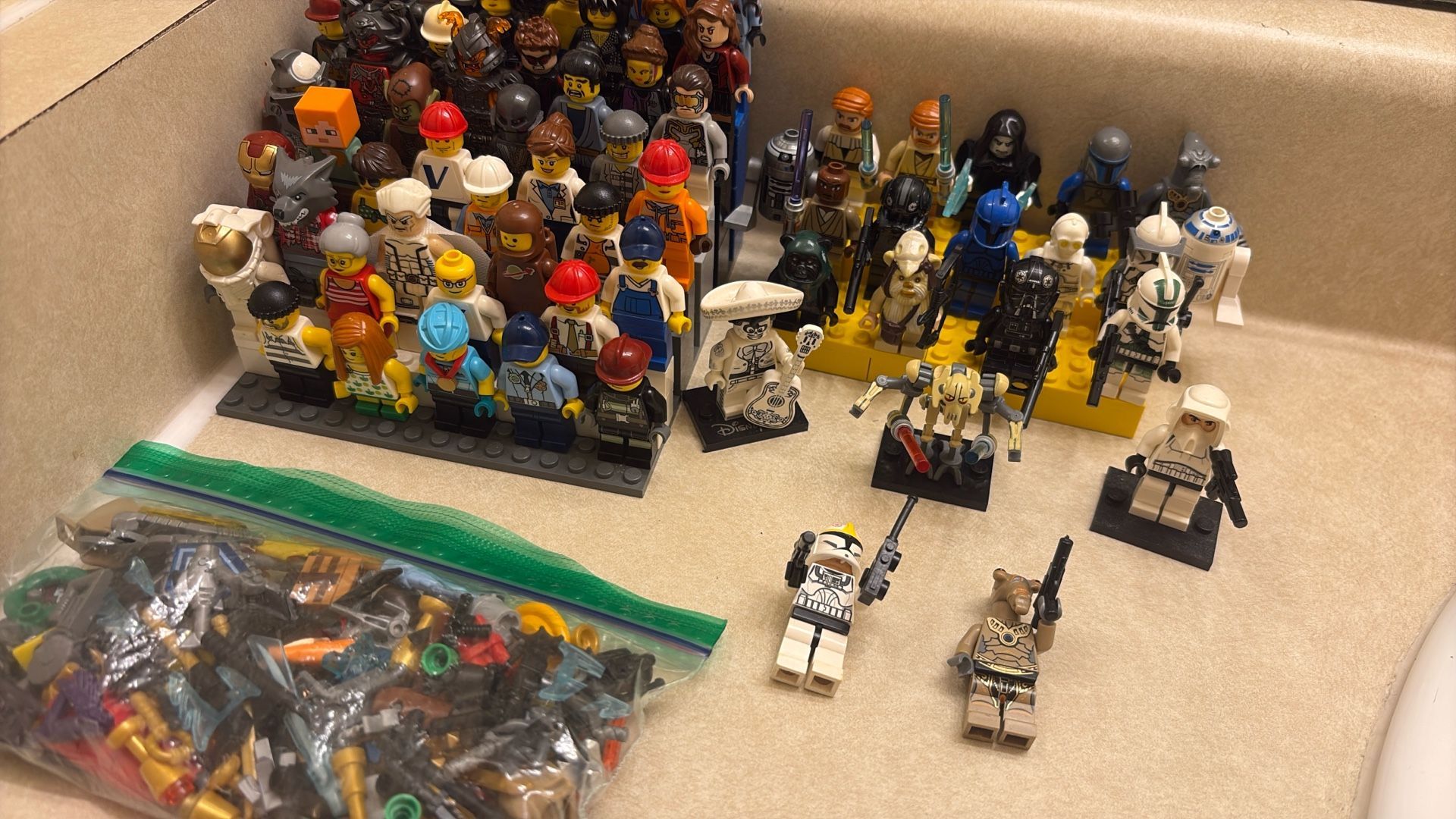 LEGO Minifigure Lot – 70+ Figures + Accessories | Star Wars, Ninjago, Marvel, Lego City