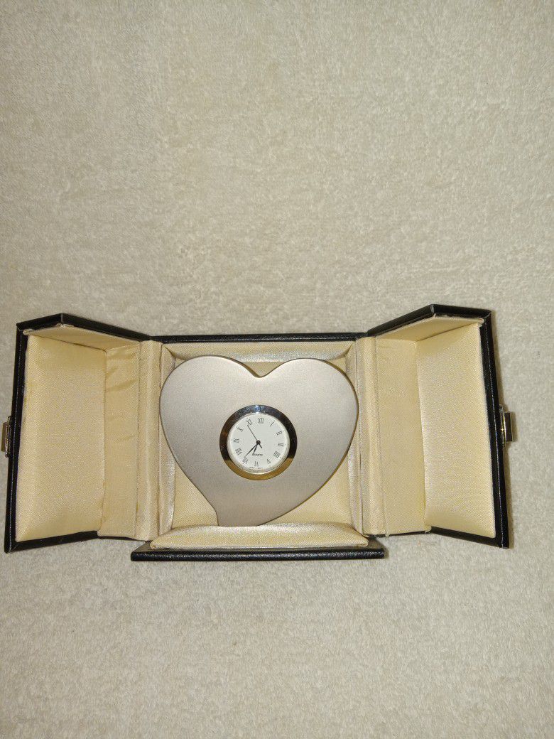 Clock Heart Shape In Protective box.