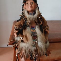 Native American Porcelain Doll. 