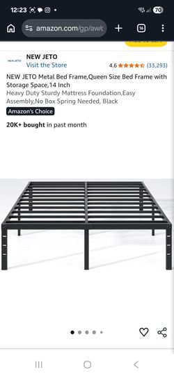 🛏️ JETO Queen Metal Bed Frame – $25 | Moving Sale