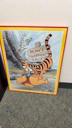 Winnie the Pooh print with frame