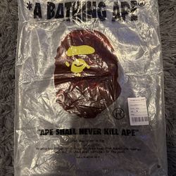 Bape blue double hoodie medium