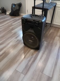 All black Bluetooth speaker very powerful stand tall side speaker 15