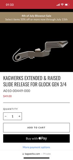 Kagwerks slide Stop (Gen 3 & 4)
