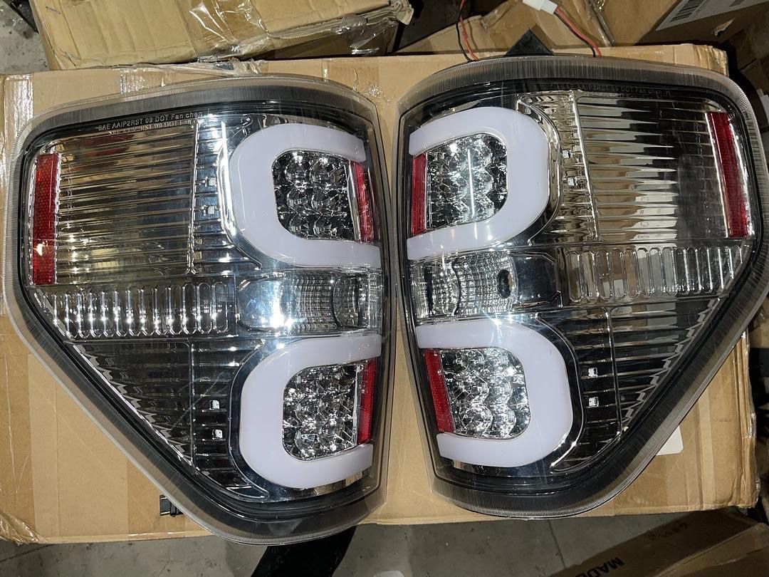 LED 3D taillights chrome clear calaveras micas luces traseras 09-14 Ford F-150