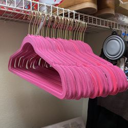 Bunch Pink Velvet Hangers 