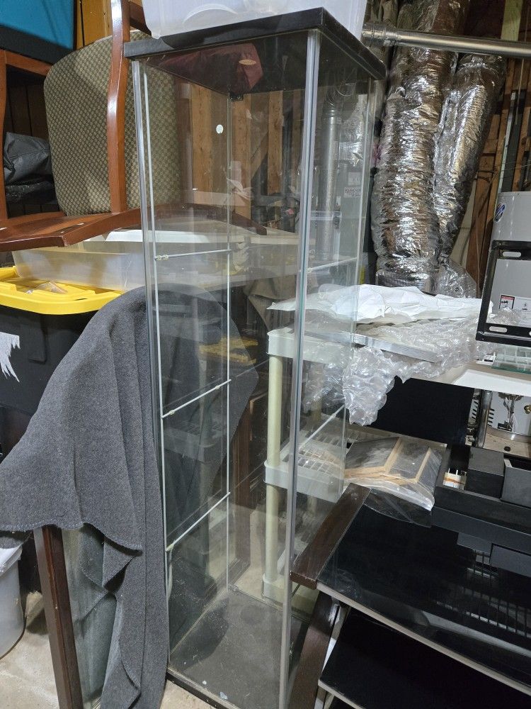 Glass Display Case 2 Glass Shelves