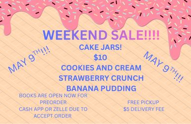 $10 CAKE JAR SALE