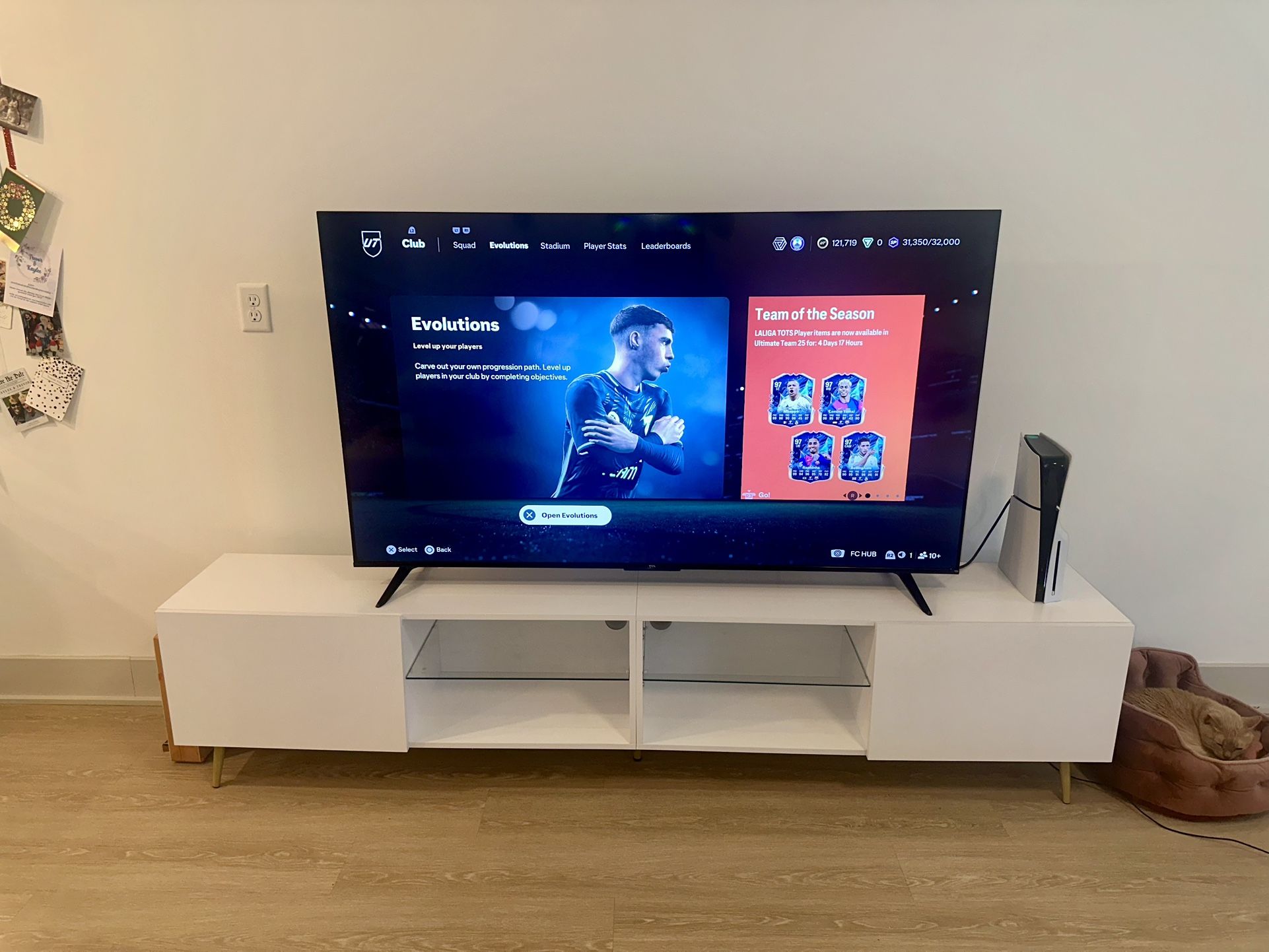 86" LED TV Stand, Television Console Table