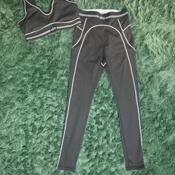 Black Alo Bra and Leggings Set 