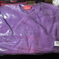 Supreme Cutout Logo Crewneck Violet Size M