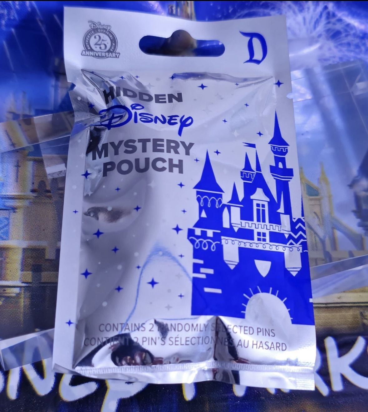 Disney Parks Disneyland 2025 Hidden Mickey 2 Pins Mystery Pouch - New Sealed