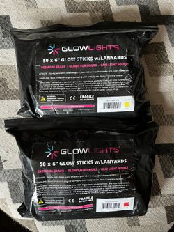 New red and yellow saftey glow sticks