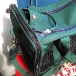 Green Canvas Pet Carrier