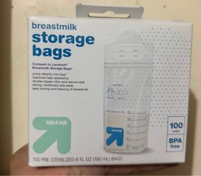 Breast milk storage bags