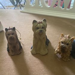 Set Of 3 Miniature Yorkies 