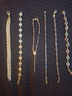 Gold plated bracelets